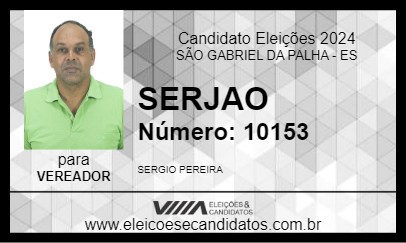 Candidato SERJAO 2024 - SÃO GABRIEL DA PALHA - Eleições