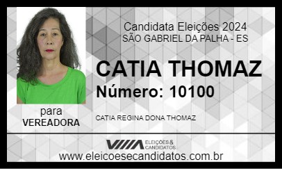 Candidato CATIA THOMAZ 2024 - SÃO GABRIEL DA PALHA - Eleições