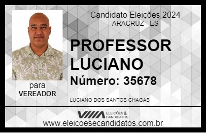 Candidato PROFESSOR LUCIANO 2024 - ARACRUZ - Eleições