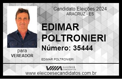 Candidato EDIMAR POLTRONIERI 2024 - ARACRUZ - Eleições