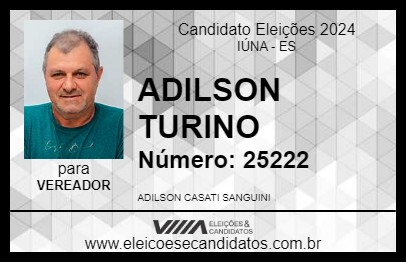 Candidato ADILSON TURINO 2024 - IÚNA - Eleições