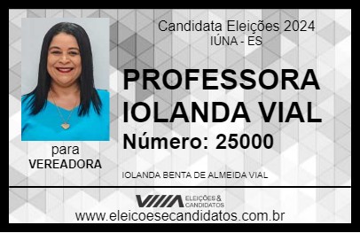 Candidato PROFESSORA IOLANDA VIAL 2024 - IÚNA - Eleições