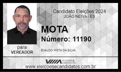 Candidato MOTA 2024 - JOÃO NEIVA - Eleições