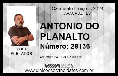 Candidato ANTONIO DO PLANALTO 2024 - ARACRUZ - Eleições