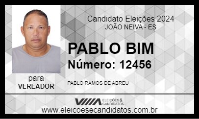 Candidato PABLO BIM 2024 - JOÃO NEIVA - Eleições