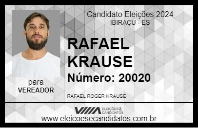 Candidato RAFAEL KRAUSE  2024 - IBIRAÇU - Eleições