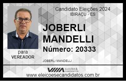 Candidato JOBERLI MANDELLI  2024 - IBIRAÇU - Eleições