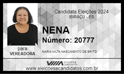 Candidato NENA  2024 - IBIRAÇU - Eleições