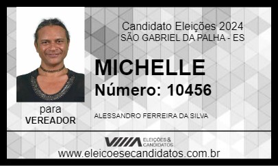 Candidato MICHELLE 2024 - SÃO GABRIEL DA PALHA - Eleições