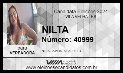 Candidato NILTA 2024 - VILA VELHA - Eleições