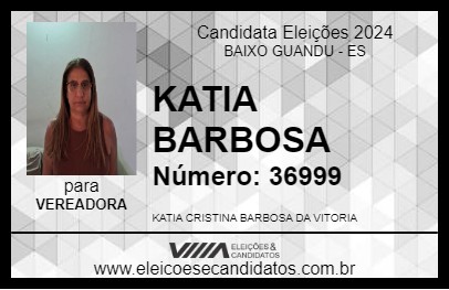 Candidato KATIA BARBOSA 2024 - BAIXO GUANDU - Eleições