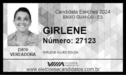 Candidato GIRLENE 2024 - BAIXO GUANDU - Eleições