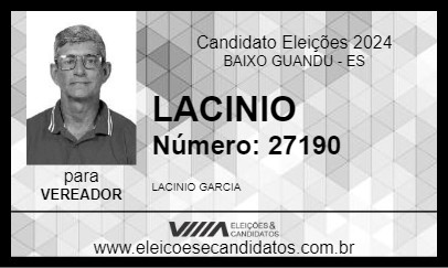 Candidato TINO PEDREIRO 2024 - BAIXO GUANDU - Eleições