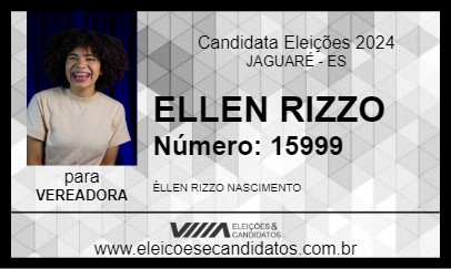 Candidato ELLEN RIZZO 2024 - JAGUARÉ - Eleições