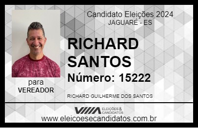 Candidato RICHARD SANTOS 2024 - JAGUARÉ - Eleições