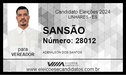 Candidato SANSÃO 2024 - LINHARES - Eleições