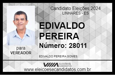 Candidato EDIVALDO PEREIRA 2024 - LINHARES - Eleições