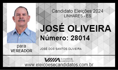 Candidato JOSÉ OLIVEIRA 2024 - LINHARES - Eleições