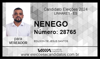 Candidato NENEGO 2024 - LINHARES - Eleições