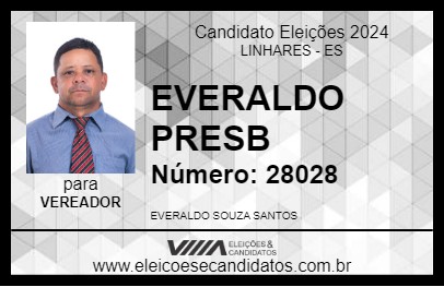 Candidato EVERALDO PRESB 2024 - LINHARES - Eleições