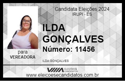 Candidato ILDA GONÇALVES 2024 - IRUPI - Eleições