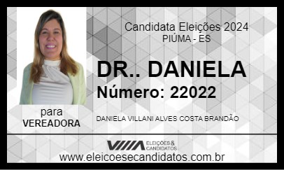 Candidato DR.. DANIELA 2024 - PIÚMA - Eleições