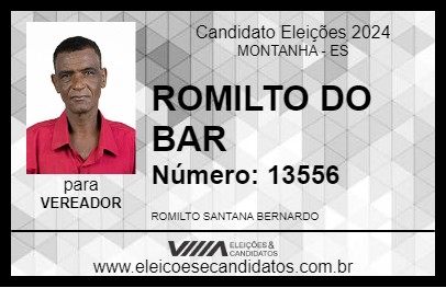 Candidato ROMILTO DO BAR 2024 - MONTANHA - Eleições