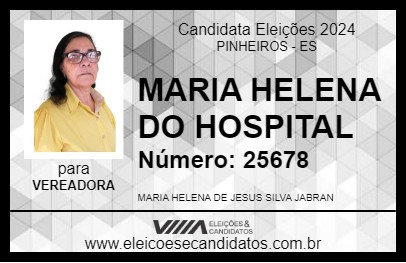 Candidato LENA DO HOSPITAL 2024 - PINHEIROS - Eleições