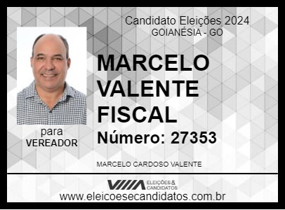 Candidato MARCELO VALENTE  FISCAL 2024 - GOIANÉSIA - Eleições