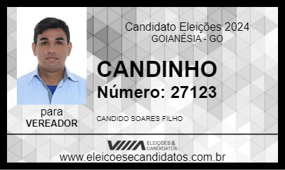 Candidato CANDINHO 2024 - GOIANÉSIA - Eleições