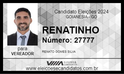 Candidato RENATINHO 2024 - GOIANÉSIA - Eleições