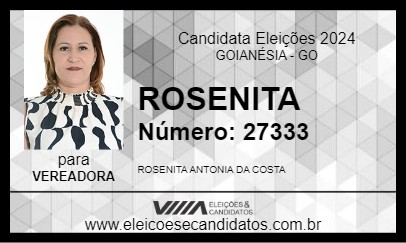 Candidato ROSENITA 2024 - GOIANÉSIA - Eleições