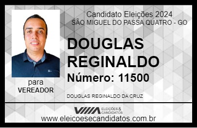 Candidato DOUGLAS REGINALDO 2024 - SÃO MIGUEL DO PASSA QUATRO - Eleições