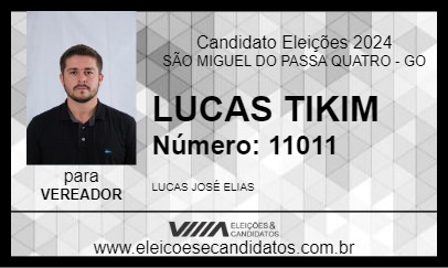 Candidato LUCAS TIKIM 2024 - SÃO MIGUEL DO PASSA QUATRO - Eleições