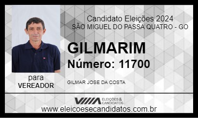 Candidato GILMARIM 2024 - SÃO MIGUEL DO PASSA QUATRO - Eleições