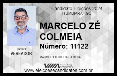 Candidato MARCELO ZÉ COLMEIA 2024 - ITUMBIARA - Eleições