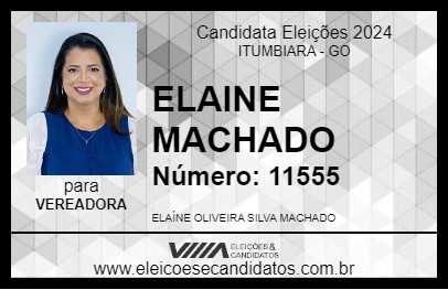 Candidato ELAINE MACHADO 2024 - ITUMBIARA - Eleições