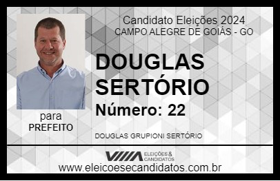 Candidato DOUGLAS SERTÓRIO 2024 - CAMPO ALEGRE DE GOIÁS - Eleições