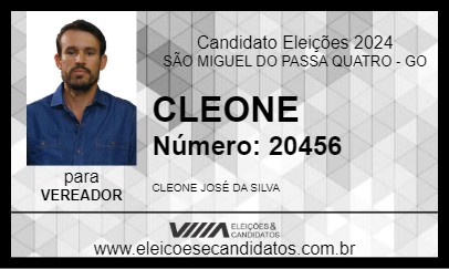 Candidato CLEONE 2024 - SÃO MIGUEL DO PASSA QUATRO - Eleições