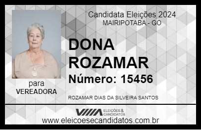 Candidato DONA ROZAMAR 2024 - MAIRIPOTABA - Eleições