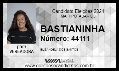 Candidato BASTIANINHA 2024 - MAIRIPOTABA - Eleições