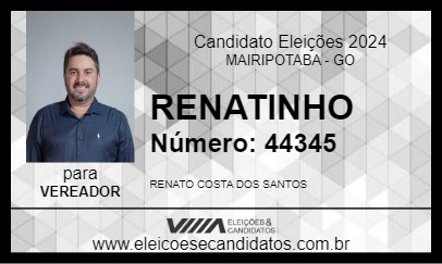 Candidato RENATINHO 2024 - MAIRIPOTABA - Eleições