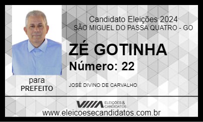 Candidato ZÉ GOTINHA 2024 - SÃO MIGUEL DO PASSA QUATRO - Eleições