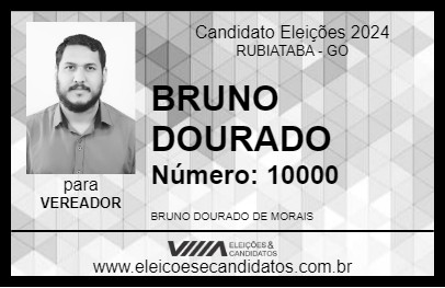 Candidato BRUNO DOURADO 2024 - RUBIATABA - Eleições