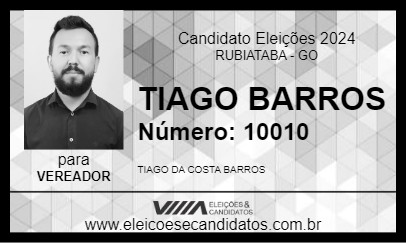 Candidato TIAGO BARROS 2024 - RUBIATABA - Eleições