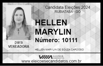 Candidato HELLEN MARYLIN 2024 - RUBIATABA - Eleições