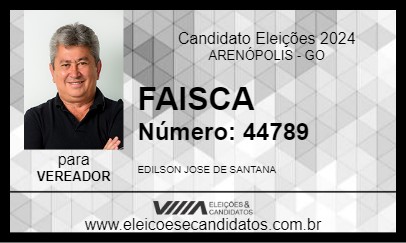 Candidato FAISCA 2024 - ARENÓPOLIS - Eleições