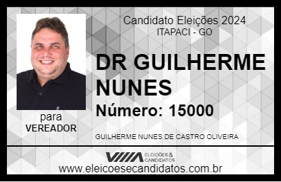 Candidato DR GUILHERME NUNES 2024 - ITAPACI - Eleições