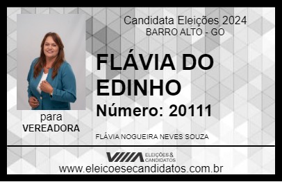 Candidato FLÁVIA DO EDINHO 2024 - BARRO ALTO - Eleições