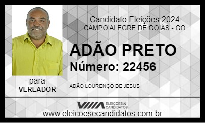 Candidato ADÃO PRETO 2024 - CAMPO ALEGRE DE GOIÁS - Eleições